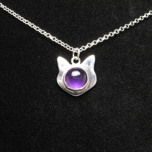 Amethyst Cat Pendant